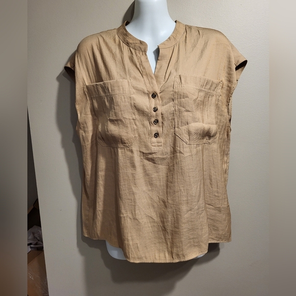 Joie Beige Sleeveless Shirt ,size Medium - Picture 1 of 4